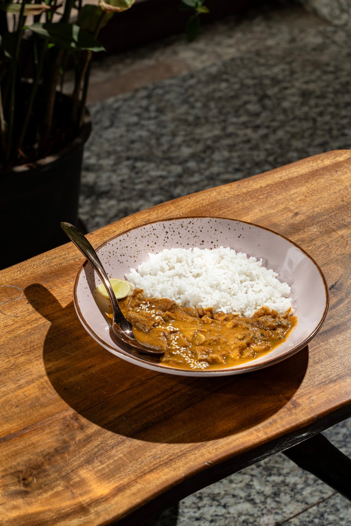 Mushroom Xacuti With Rice