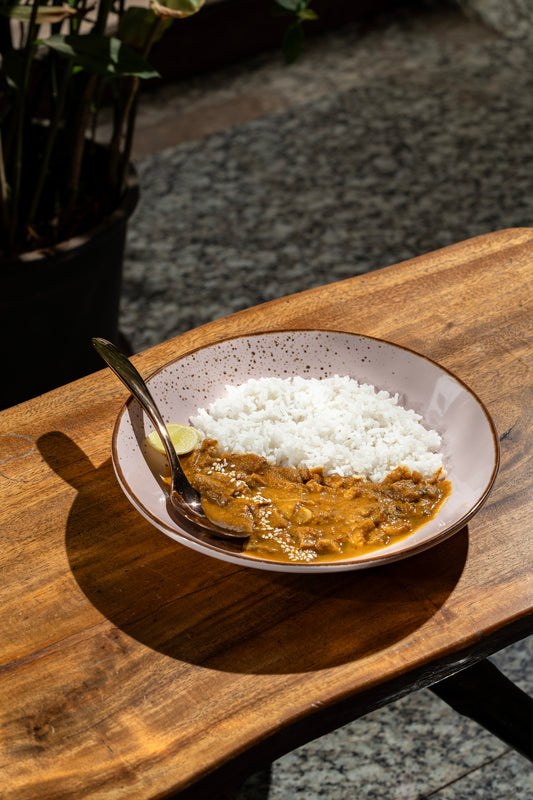 Mushroom Xacuti With Rice